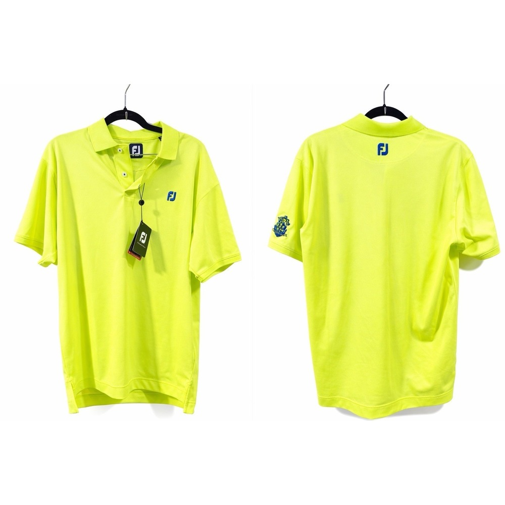 FootJoy Polo Shirt Mens Medium Apple Green Golf ProDry Moisture Wicking